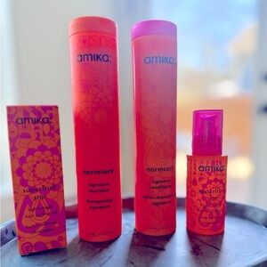 Amika normcore shampoo & conditioner duo 9.2  fl oz each + Superfruit Star Oil